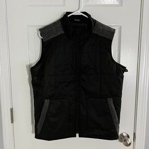 Tweed trim black Claiborne Vest - size 42 R